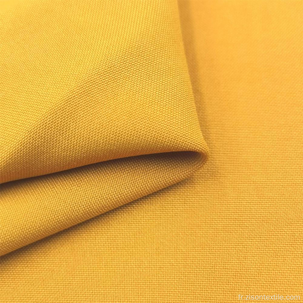 Tissu de pantalon jaune teinté tissé de polyester anti-rides