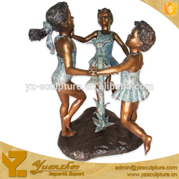 Garden Playing Girls Bronze Fountian GBFN-C036A