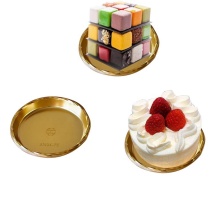Gold Plastic Cake Trays: Round, Rectangular, Square, Mini, and Large