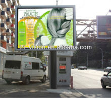 Outdoor unipole advertising scrolling light box