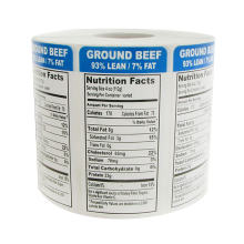 Custom Waterproof Adhesive Nutrition Facts Bottle Stickers & Labels