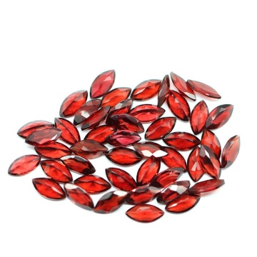 Mozambique Natural Garnet Horse Eye Shaped Loose Stones