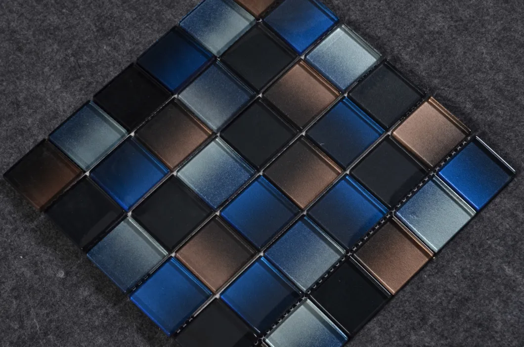 Color Mixture Crystal Glass Cold Spray Backsplash Mosaic Tile