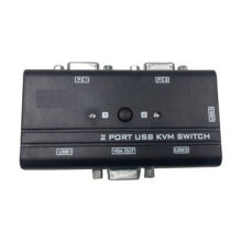 2 Port USB Manual KVM Switches with 2PCS KVM Cable