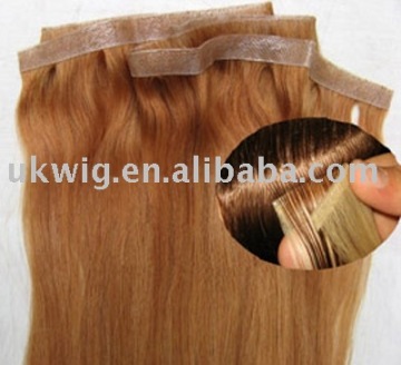 skin weaving hair/ 100% remy pu weft hair