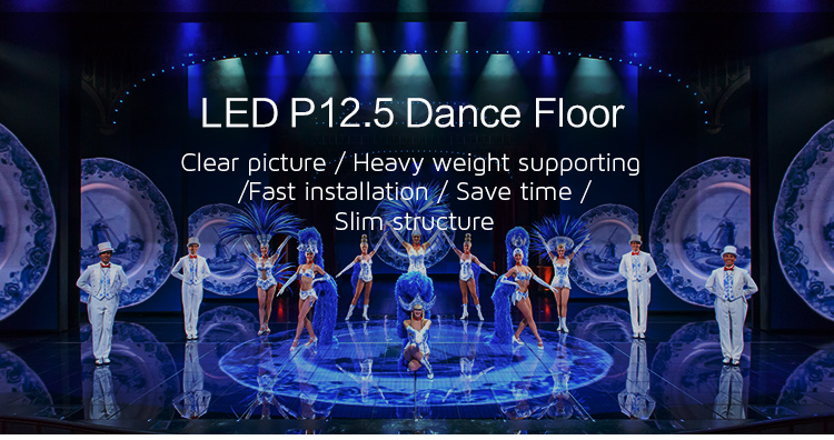 RGB led dancing floor video brick P12.5 with competitive price for KTV nightclub wedding party rental led video wall