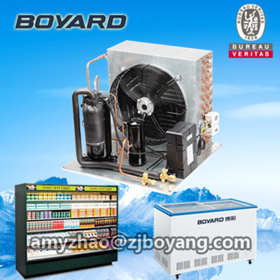 R404a rotary refrigeration compressor condensing unit for industrial oil cooling unit