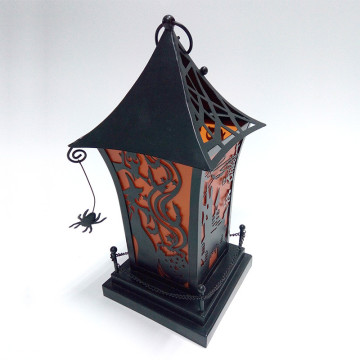 Hallowmas Black Home Sharp Hurricane Lantern