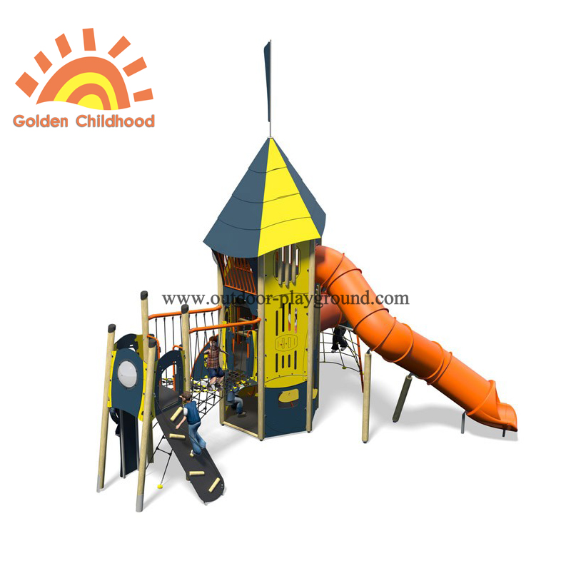 Hpl Mutiplay Outdoor Activity Tower Tube Silde Playground Structure