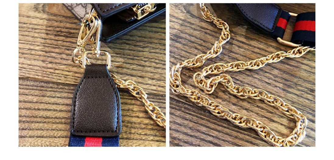 new design high quality women pu leather chain crossbody sling bag