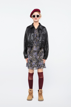 PU Black casual jacket