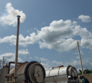 Waste tire to fuel machine