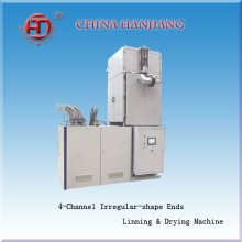 Lining and drying machine for tin cans lid/end/cap making