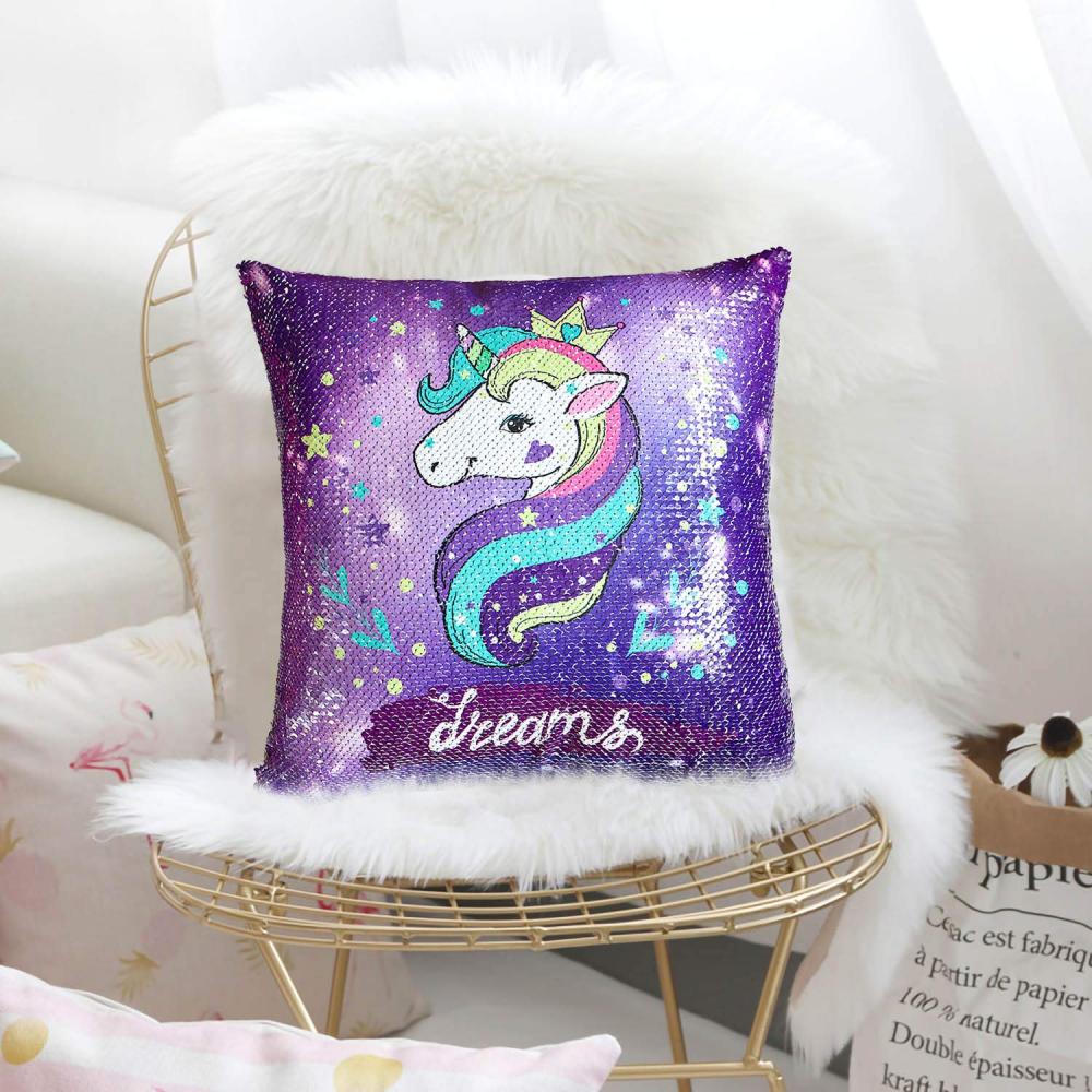 Unicorn Reversible Sequins Cushion 3 Unicorn Reversible Sequins Cushion 3