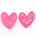 Beautiful Glitter Heart Shaped Resin Cabochon 100pcs Flatback Beads Slime DIY Craft Decoration Beads Charms