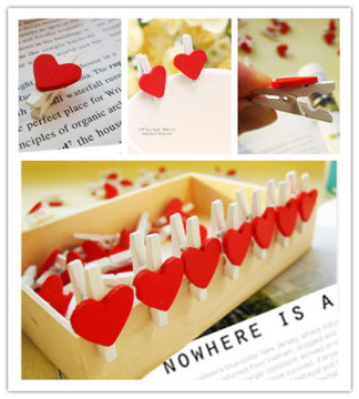 1" Colored Mini Spring Wood Clothespins