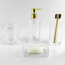 Transparent Bathing Set Glass Bottle