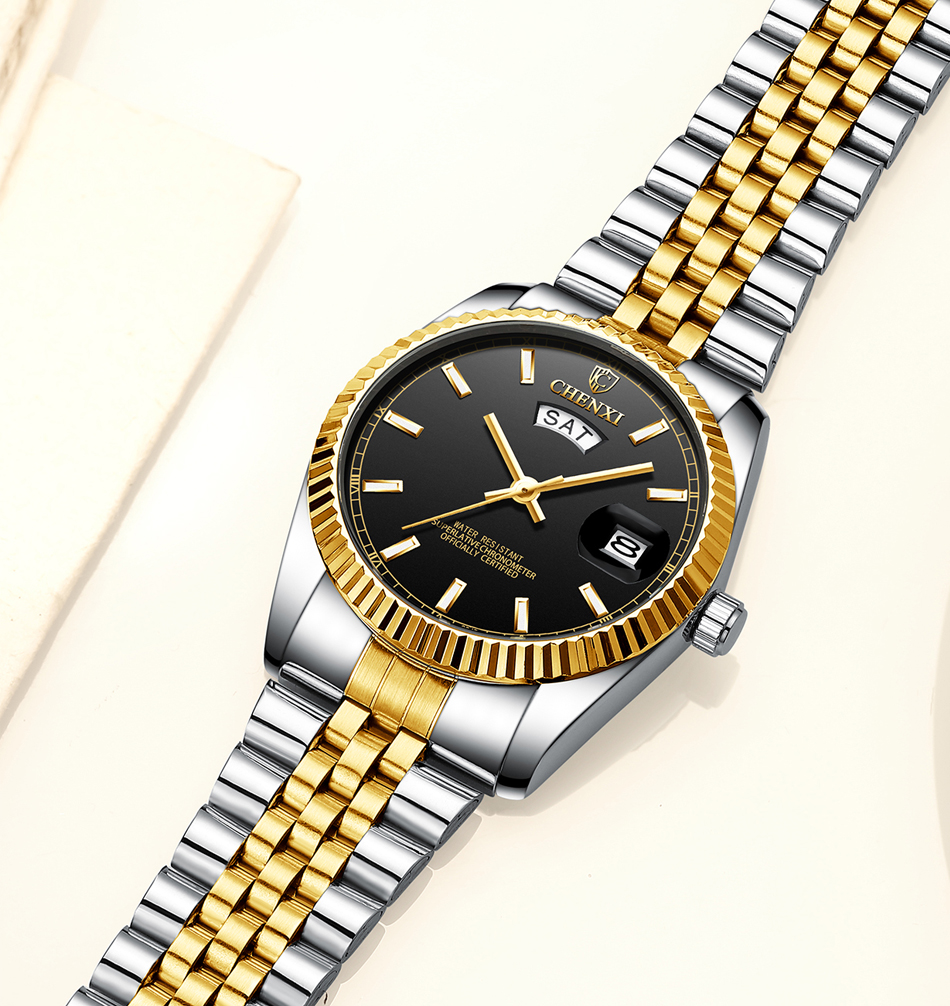 Top Luxury Brand CHENXI Men 2019 Casual Fashion Quartz Business Male Wristwatches Analog Waterproof Clock Relogio Masculino
