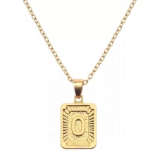 Yiwu Aceon Stainless Steel Rectangle Men's Initial Pendant