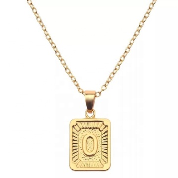 Yiwu Aceon Stainless Steel Rectangle Men's Initial Pendant