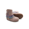 Tassel Leather Children Ankle Boots