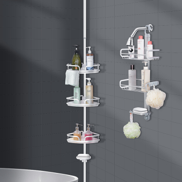 WIREKING Tension Pole Corner Shower Caddy
