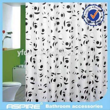 print hookless shower curtain