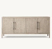 French Classical Solid White Oak Sideboard for Modern Bedrooms and Dining Rooms