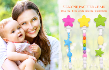 Silicone Pacifier Teething Chain Baby Pacifier Clip
