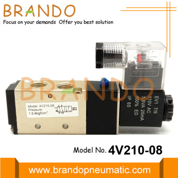 1/4 &#39;&#39; NPT 4V210-08 Válvula solenoide neumática tipo Airtac