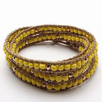 Colorful beads bracelet with ropes