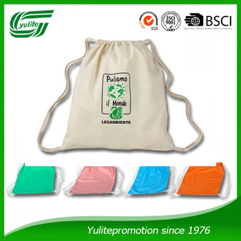 recycled cotton drawstring shoe bags wholesale