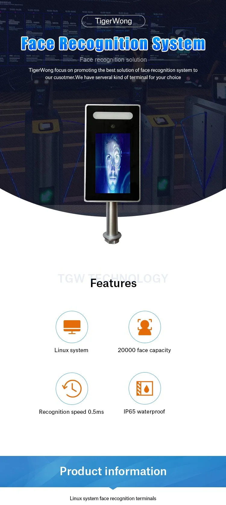 Face Recognition Biometric Machine Time and Attendance System Biometric Door Lock