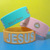 Debossed logo and text Theme Custom Glitter Silicone Wristbands