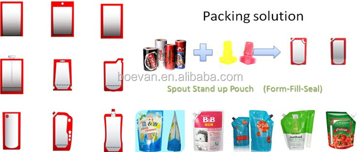 horizontal doypack juice ffs packing machine for liquid with corner spout 1000ml