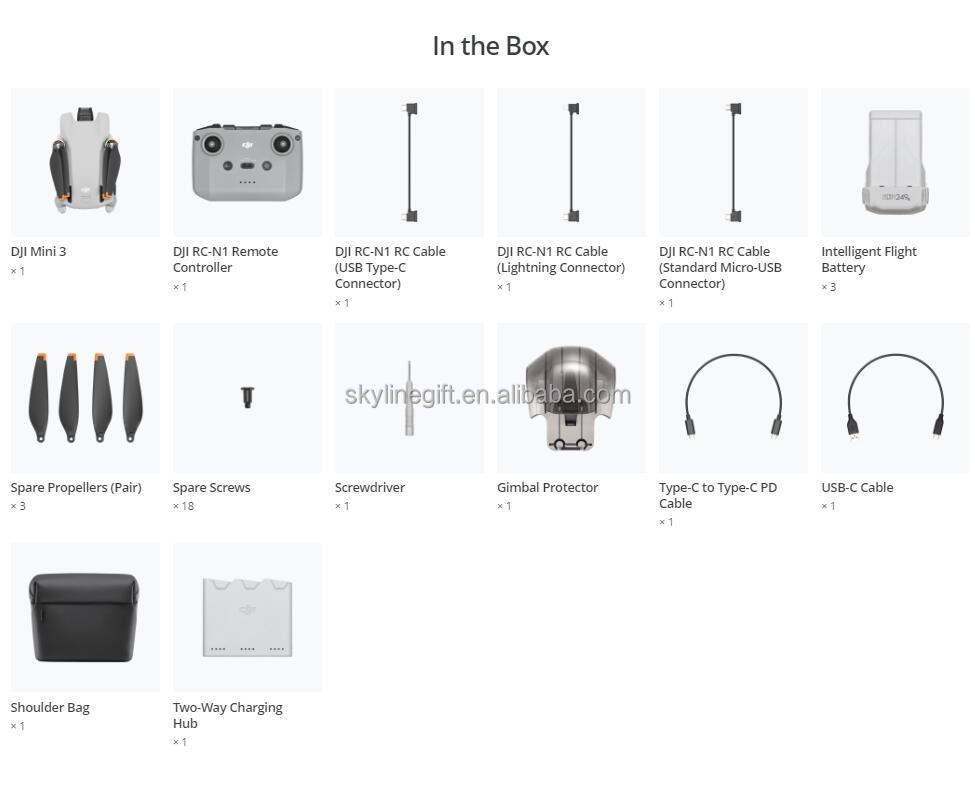 10km distance DJI Mini 3 Fly More Combo  drone (DJI RC-N1) with 2pcs 38 min battery