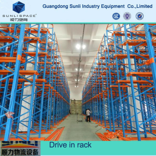 Multilayer Storage Pallet Drive in Rack