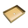 Trendy Right Angle Inner Round Color Bathroom Sink