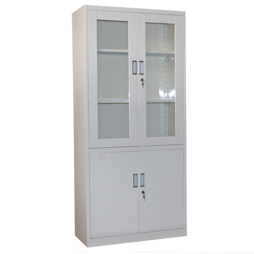 KD structure high quality office furniture steel swing glass door file cabinet