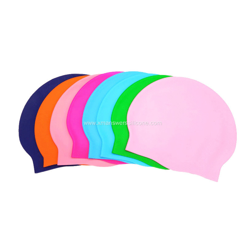 Custom silicone swim caps with print for kids