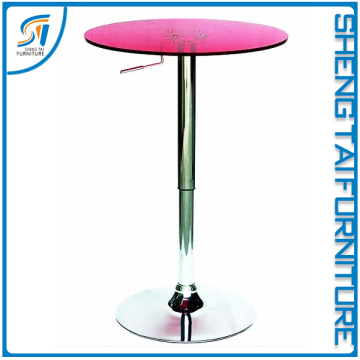 Round lightweight stainless steel acrylics outdoor bar table cool bar table