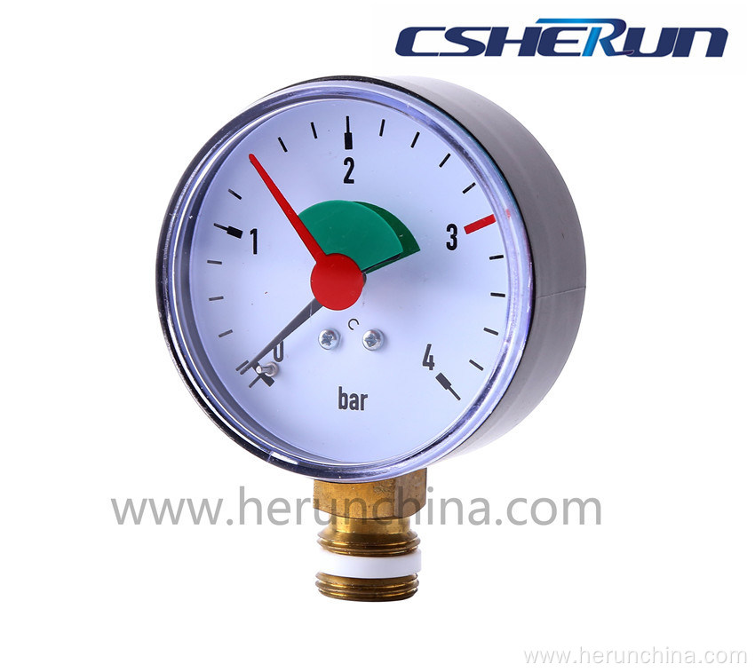 Water Pressure Gauge with free lead brass connectiton