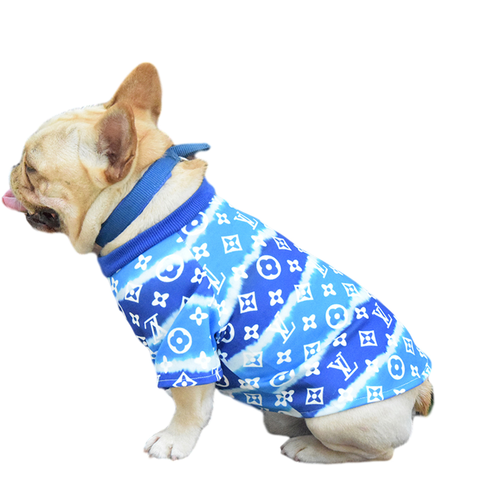 hotsales luxury summer fashion printed paw Acrylic sport pet T shirt dog clothing