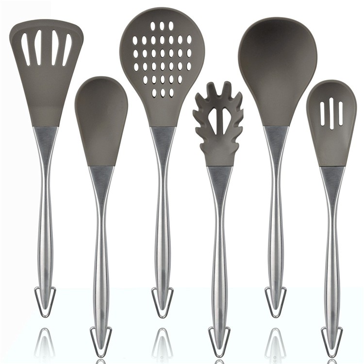 kitchen cooking Stainless Steel Silicone turner spatula Utensil Set