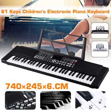 NEW 61 Key Music Electronic Keyboard Electric Digital Piano Organ with Microphone/Music Stand Chirdren Gifts