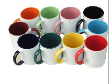 Colorfull Glazed Coffee Mugs (customed logo)