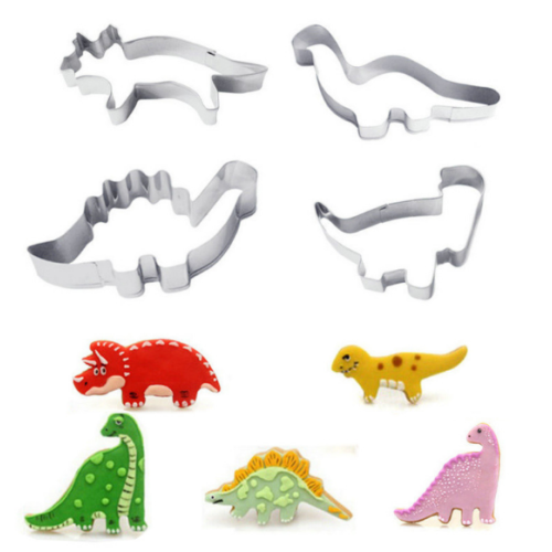 Stainless Steel 3D Dinosaur Cookie Cutter Set