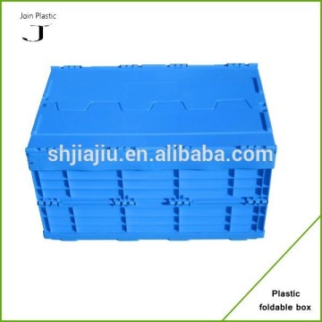 Foldable plastic corrugated box for shipping