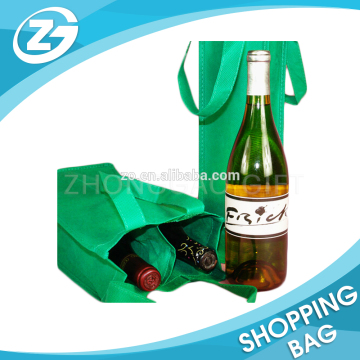 Custom New Design Non Woven Divided Bottle Wine Carry Tote Shopper Bag