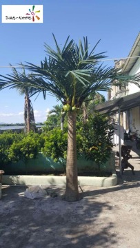 Cheap outdoor lighted trees coconut tree palm tree for holiday decoration